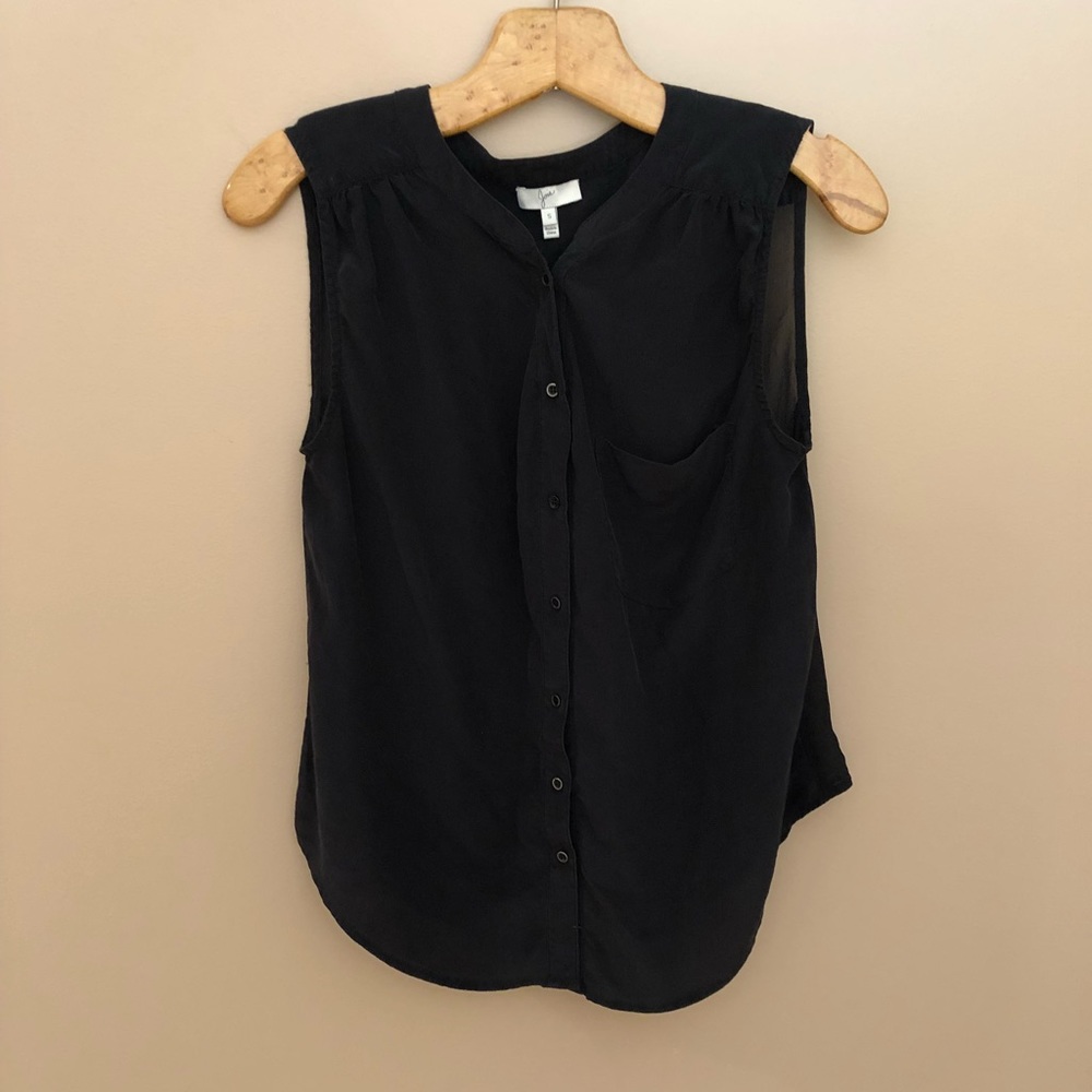 Joie 100% Silk Black Top